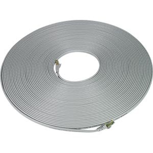 Flat CAT7 Cable or Patch Cord RJ45 Male to Male Gray 50 Feet