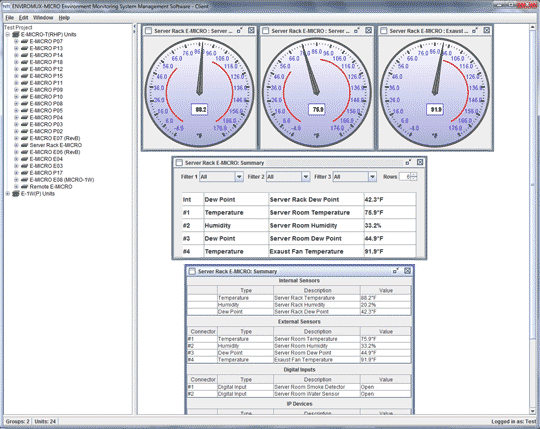 E-MNG-LC Environment Monitoring System Management Software
