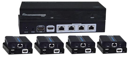 4k Hdmi Splitter Cat5 4 Port Uhd Distribution Amplifier 60hz 18gb