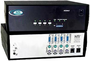 4 port PS/2 KVM Switch with RS232 Control Desktop