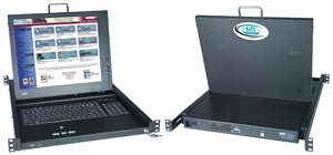 VGA USB KVM drawer, SUN layout keyboard, 17" (432 mm) monitor, numeric keypad, trackball