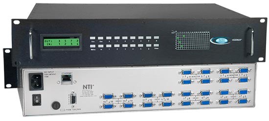 VGA video matrix switch, 16 in 4 out, Ethernet/RS232 control, rackmounted