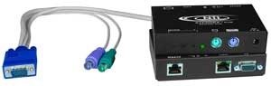 PS/2 KVM extender via CAT5, skew compensation, local access, up to 1,000 feet (305 meters)