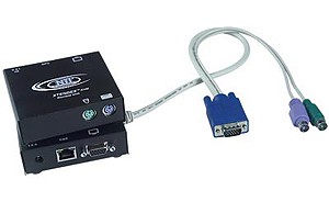 PS/2 KVM extender via CAT5, local access, up to 600 feet (183 meters)
