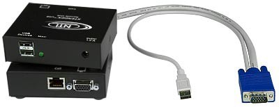 VGA USB KVM transmitter supporting 2 remote users, local unit, connect 2 remote units