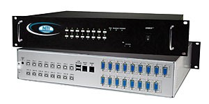 16 port USB KVM switch, rackmounted, OSD, RS232 control