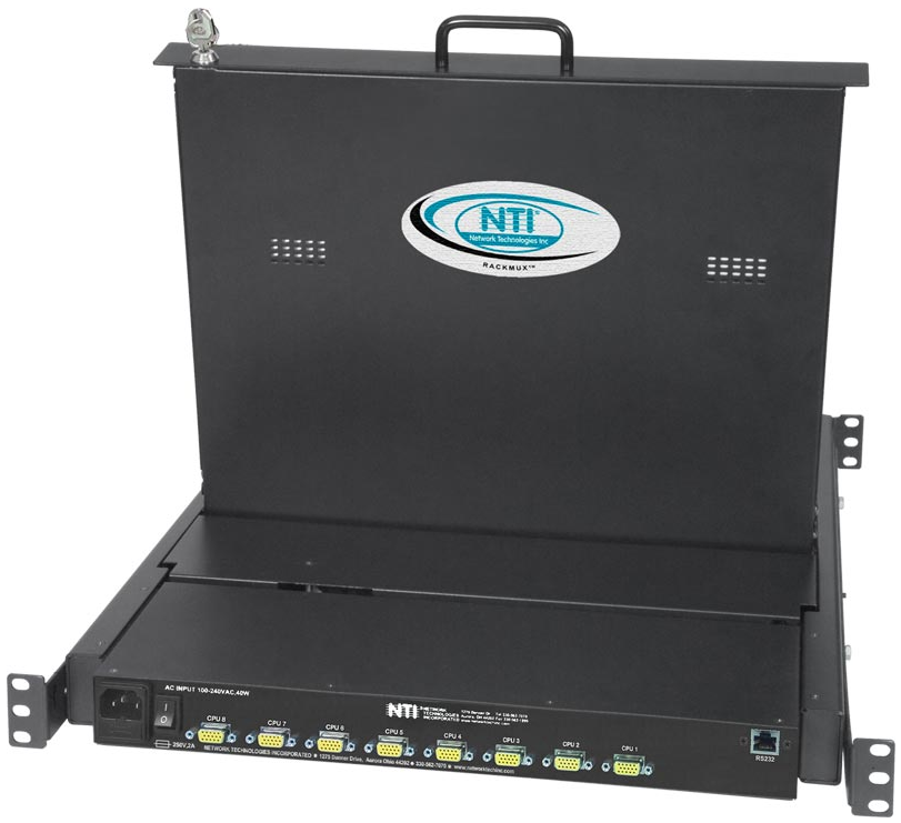 SUN USB KVM drawer integrated builtin switch rackmount shelf 1RU