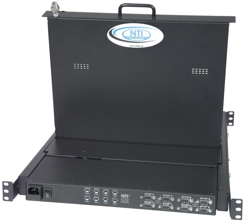 SUN USB KVM drawer integrated built-in switch rackmount shelf 1RU