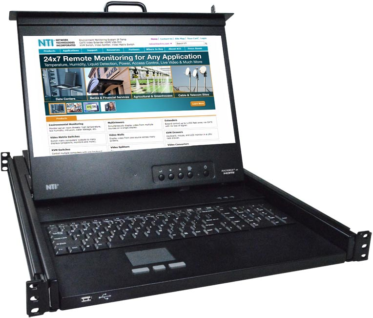 1ru Rackmount Ultra Hd 4kx2kkvm Drawer Hdmi Usb Kvm Switch