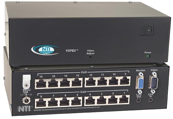 Vga Splitter Multi Point Extender Cat5 A V Distribution Amplifier Remote Monitor