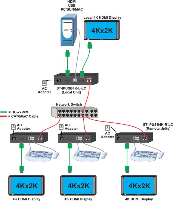 Point-to-Many Connections Using an Unmanaged Network Switch
